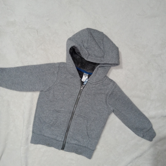 5 for $10 Carter's Gray Super Soft Lined Zip Up Jacket size 2T - Picture 1 of 7